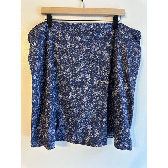 J. Jill Plus Size Fit Knit Performance Skort Stretch Floral  Athleisure Size 2X - Picture 2 of 4